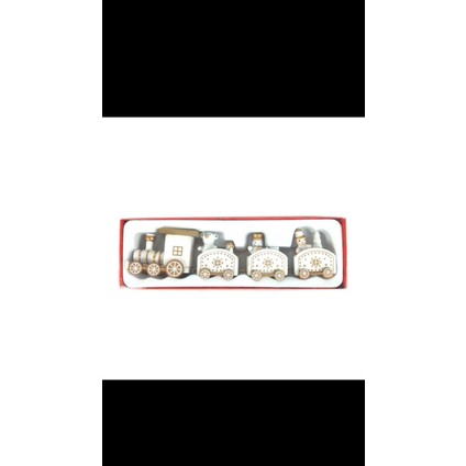 Noel Ahşap Tren Merry Christmas Süslemeleri