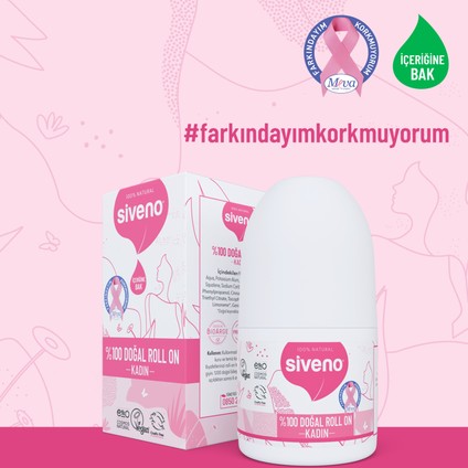 %100 Doğal Roll-On Kadın Deodorant Bitkisel Leke Bırakmayan Vegan 50 ml