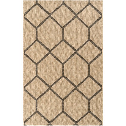 Mocha 669 Siyah Katlama Halı Kilim Mutfak Koridor Yolluk Jüt Hasır Görünüm Dokuma Makine Halı