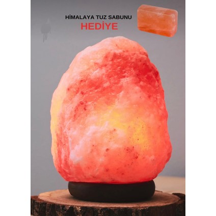 Himalaya Kaya Tuzu Tuz Lambası 2-3 kg Doğal Gece Lambası (Kablo+Ampul)