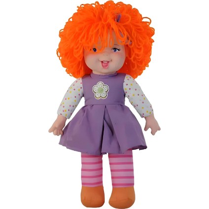 Lahana Saçlı Gökkuşağı Bebek,dolgu Bebek 45 cm Turuncu