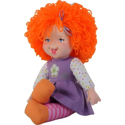 Lahana Saçlı Gökkuşağı Bebek,dolgu Bebek 45 cm Turuncu modelleri