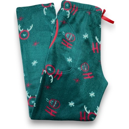 Kadın Koyu Yeşil Polar Cepli Kışlık Kalın Kaliteli Pijama Altı fiyatları