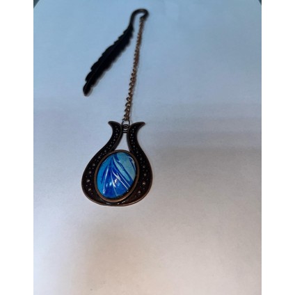 Paslanmaz Kitap Ayracı Desenli Doğal Taşlar Desen Bronz fiyatları