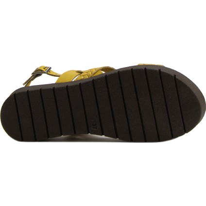 Kadın Örgülü Deri Sandalet DG6018