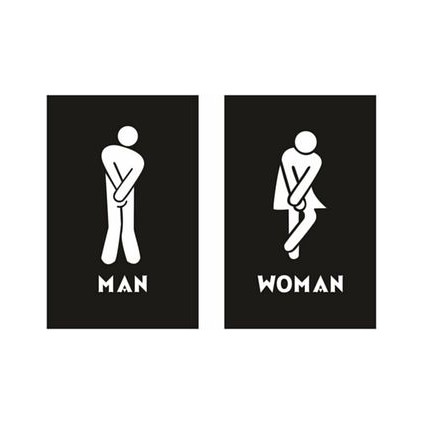 Mdf Wc Yönlendirme Levhaları Man-Woman 8,5 x 13