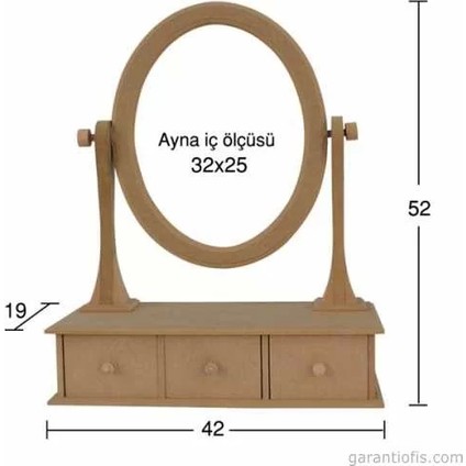 -Art Ay 145 Boyanabilir Ahşap Ayna Çerçevesi