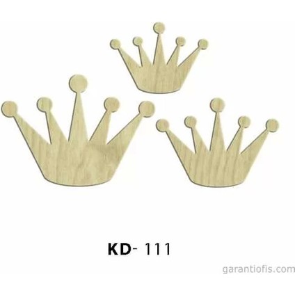 -Art Kd 111 - Taç Figürlü Dekoratif Mini Ahşap Obje