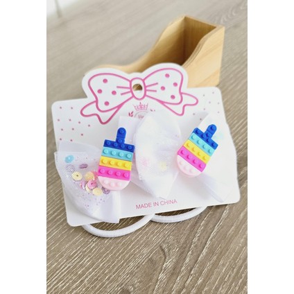 Popit Dondurmalı Kız Çocuk Toka 2li