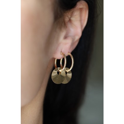 14 Ayar Altın Daire Pırpır Küpe fiyatları