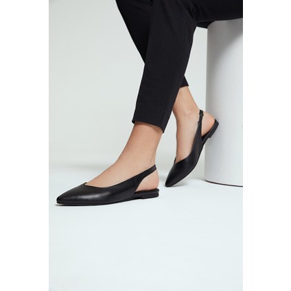 Kadın Siyah Arkası Açık Babet 25SFE400118