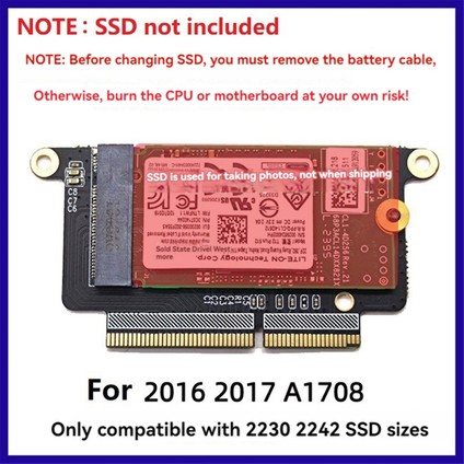 A1708 M.2 SSD Adaptörü Nvme Pcı Express Pcıe - Ngff M2 SSD Adaptör Kartı Macbook Pro Retina 13 Inç A1708 2016 2017 (Yurt Dışından) fiyatları