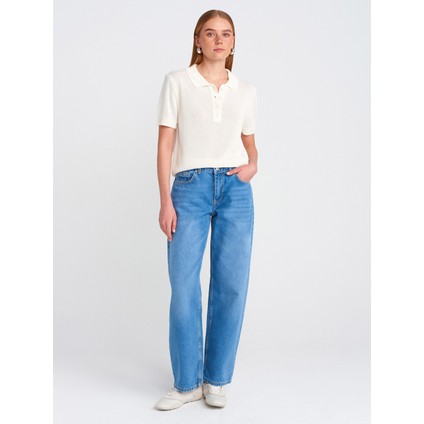 71769 Eskitmeli Mini Baloon Denim Pantolon-Siyah