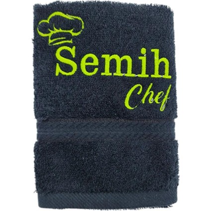 İsimli Chef Desenli Mutfak Havlusu