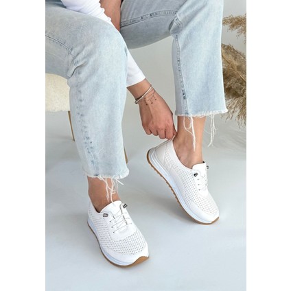 Tone Beyaz Cilt Bağcıklı Spor Ayakkabı modelleri