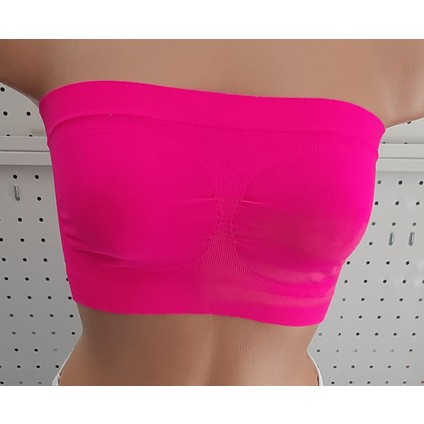 Kadın Strapless Büstiyeri 2'li Paket Beden L-Xl Renk Fuşya-Sarı