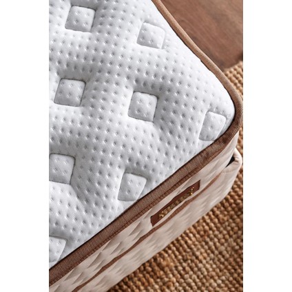 Baklava Yatak 140X200 cm Çift Kişilik Ultra Ortopedik Çok Sert Pedli Lüks Yatak 30 cm Krem Kumaş indirimleri