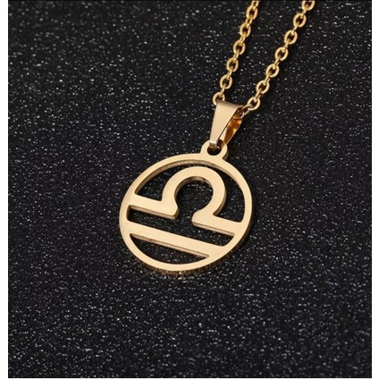 Has Altın Kaplama Terazi Burcu Sembol 925K Kolye