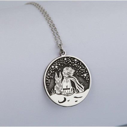 925 Ayar Gümüş Özel Tasarım Küçük Prens Kolye