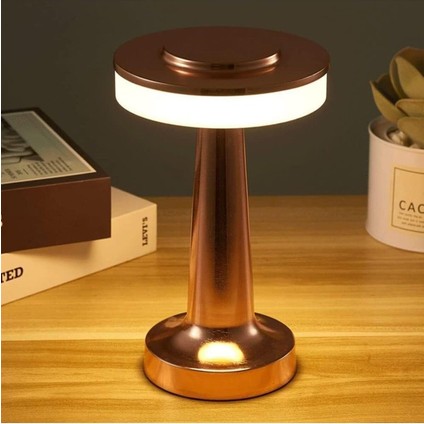 Geldi Taşınabilir Şarjlı Masa Lambası Dimmerli Dekoratif Abajur Cata Oslo Dokunmatik Sunum Lambası 3 Işık