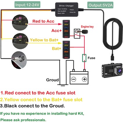 70MAI 4K A800S A500S D06 D07 D08 M300 Sabit Kablolama Kiti UP02 Araba Dvr 24H Park Monitörü Için Park Izleme Kablosu (Yurt Dışından)