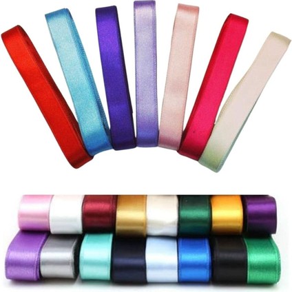 Saten Kurdele 2 cm 10 Metre Siyah