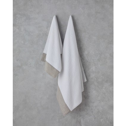 Natural Stripe Pamuklu Banyo Havlusu 90X150 cm Beyaz modelleri