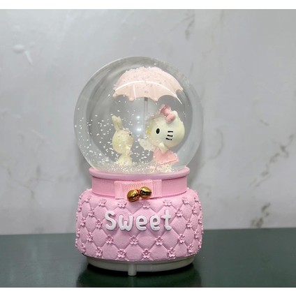 Hello Kitty Işıklı Müzikli Kar Küresi Orta Boy ALK3042
