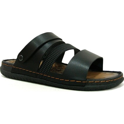 Anatomik Erkek Sandalet Terlik 11651 Siyah