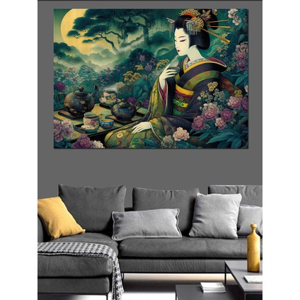 Geyşa Dekoratif Kanvas - Mdf Ahşap Tablo