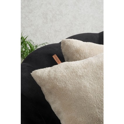 İki Taraflı Pamuklu Pelüş Kırlent Kılıfı Seti 35x55 cm Bej Renk fiyatları