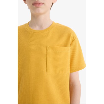 Erkek Çocuk Pijama Takımı Waffle Kısa Kollu Üst Beli Lastikli Şort D9993A825SM indirimleri