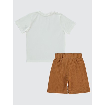 Erkek Çocuk Kaprili Takım 2-5 Yaş Ekru fiyatları