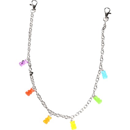 2023 Hip Hop Gökkuşağı Reçine Zincir Anahtarlık Erkekler Kadınlar Sevimli Bel Zinciri Çok Renkli Akrilik Çiçek Pantolon Pantolon Zinciri Punk Takı (Yurt Dışından)