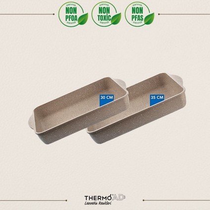 Luxury | Çok Amaçlı Kare Tepsi Set | 2 Parça | 30 Cm-35 cm | Vizon 1 Adet