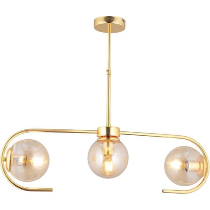 Diaspor 3lü Gold Modern Sarkıt Genç Odası Yatak Odası Retro Salon Avize