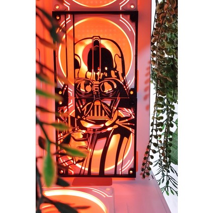 Darth Vader 120X240 mm Siyah Çerçeveli Pc Aksesuarı, Masaüstü Bilgisayar Fan Kapağı