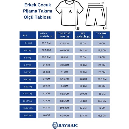 Erkek Çocuk Pamuklu Bisiklet Yaka Baskılı Kısa Kollu Şortlu Pijama Takımı 9614 Beyaz indirimleri