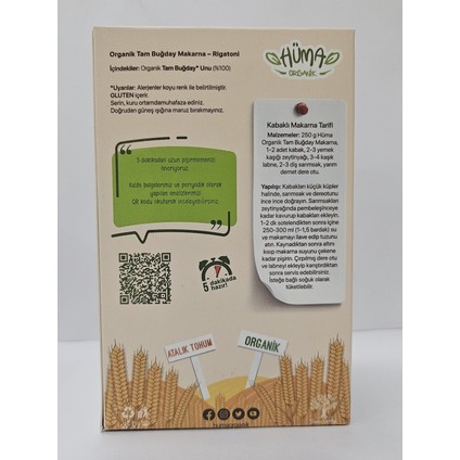 Tam Buğdaylı Makarna Rigatoni 250 gr fiyatları