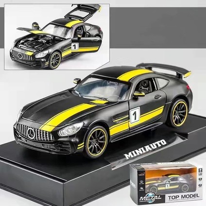 1:32 16CM Alaşım Araba Modeli Spor Araba Sedan Ses ve Işık Bumerang Kapı Açacağı Araba Modeli Koleksiyonluk Süs (Yurt Dışından)