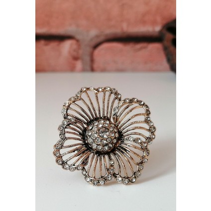Elmas Montür Büyük Çiçek Yüzük fiyatları