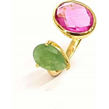 rutil kuvars ve zirkon tasli ayarlanabilir gümüş yuzuk fiyatları