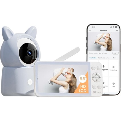 Bm6 2k Bebek Monitörü, 5.5" Hd Ekran, Wifi & Uygulama, Gece Görüşü, Hareket & Ses Algılama