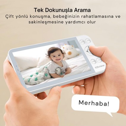Bm6 2k Bebek Monitörü, 5.5" Hd Ekran, Wifi & Uygulama, Gece Görüşü, Hareket & Ses Algılama