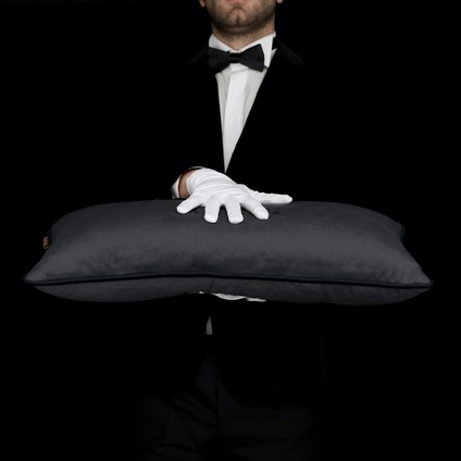 Bob Mat Düz Kadife Yumuşak Tuşeli 35*65 Biyeli Kırlent Koyu Gri modelleri