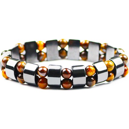 No.7 Boyutu Kaplumbağa Gözü Hematit Şans Bilekliği Erkekler Için Tiger Eye & Hematit Bileklikler Kadınlar Için Doğal Enerji Taşı Çift Bilezik Takı (Yurt Dışından) fiyatları