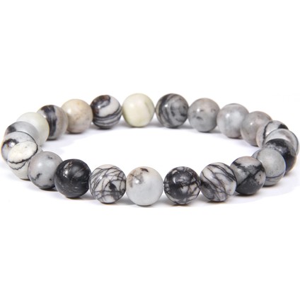 21CM Tarzı Siyah Ağ Yüksek Doğal Taş Kırmızı Akik Boncuk Bilezik Moda Boncuklu Şans Yoga Iyileştirici Enerji Bilezik Takı Kadın Erkekler Için (Yurt Dışından)