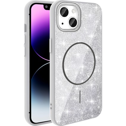 Apple iPhone 11 Kılıf Magsafe Şarj Özellikli Parlayan Simli Şık Kapak