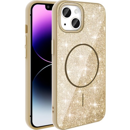 Apple iPhone 11 Kılıf Magsafe Şarj Özellikli Parlayan Simli Şık Kapak