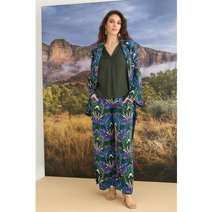 36136 Monamise Kadın Çiçek Desenli 3'lü Pijama Takımı